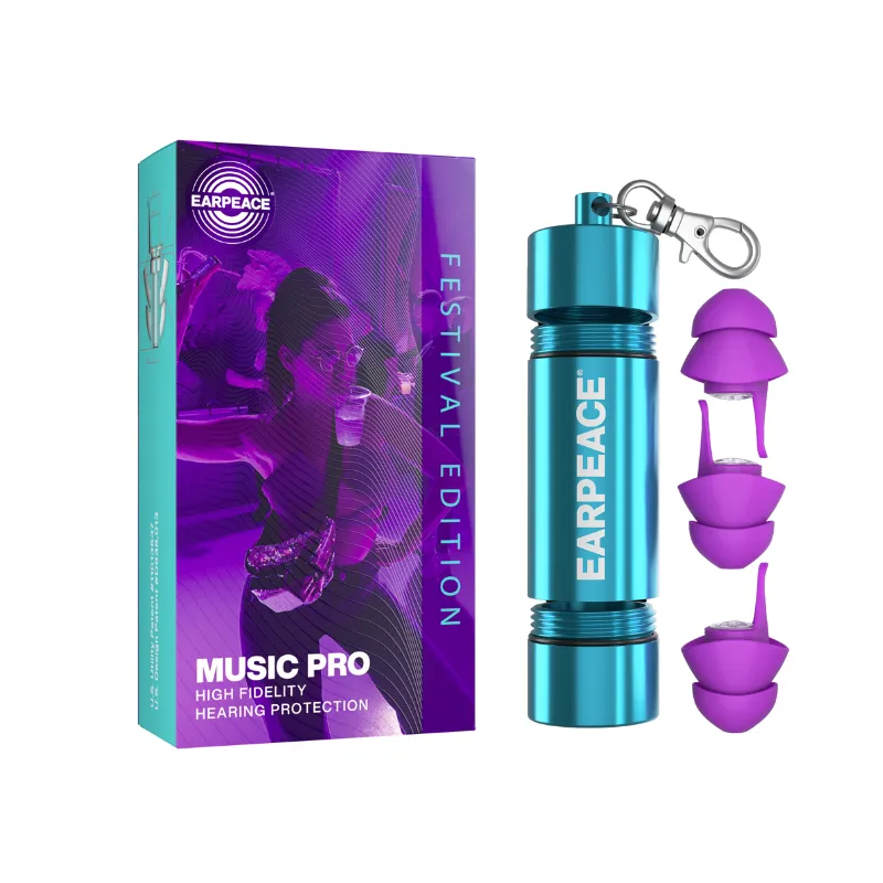 Earpeace Festival Pro øreplugger 20 dB konsert lilla