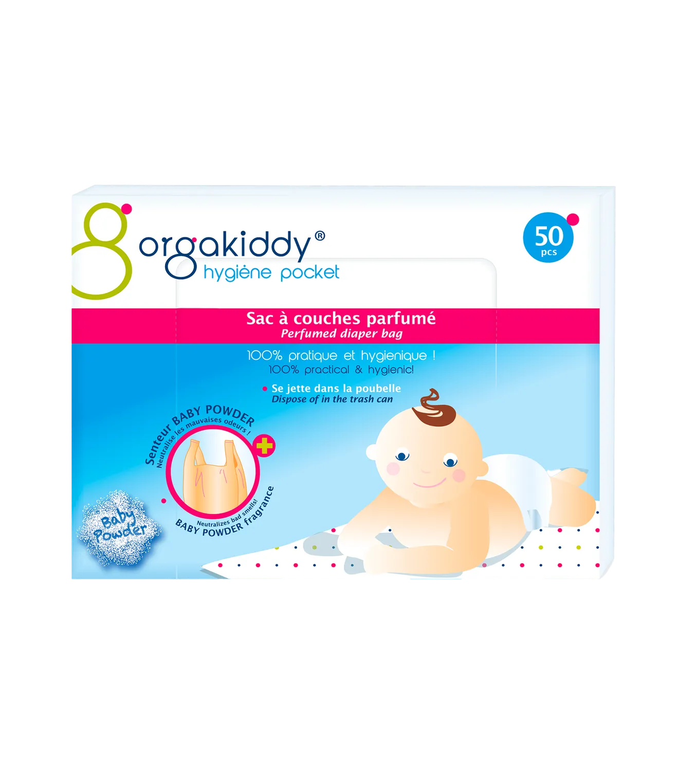 Quies Orgakiddy parfymerte bleieposer 50 stk