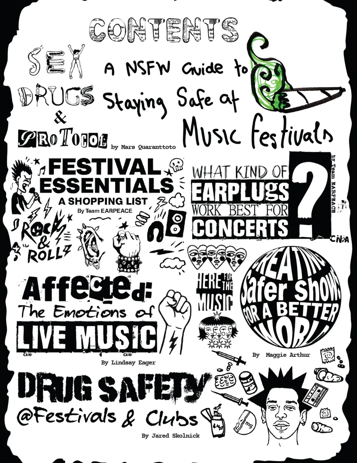 Earpeace Safe & Loud festivalguide zine