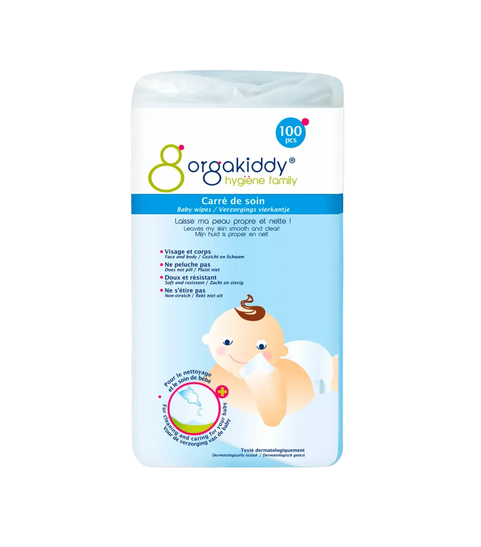 Quies Orgakiddy stellekompress 100-pakk baby