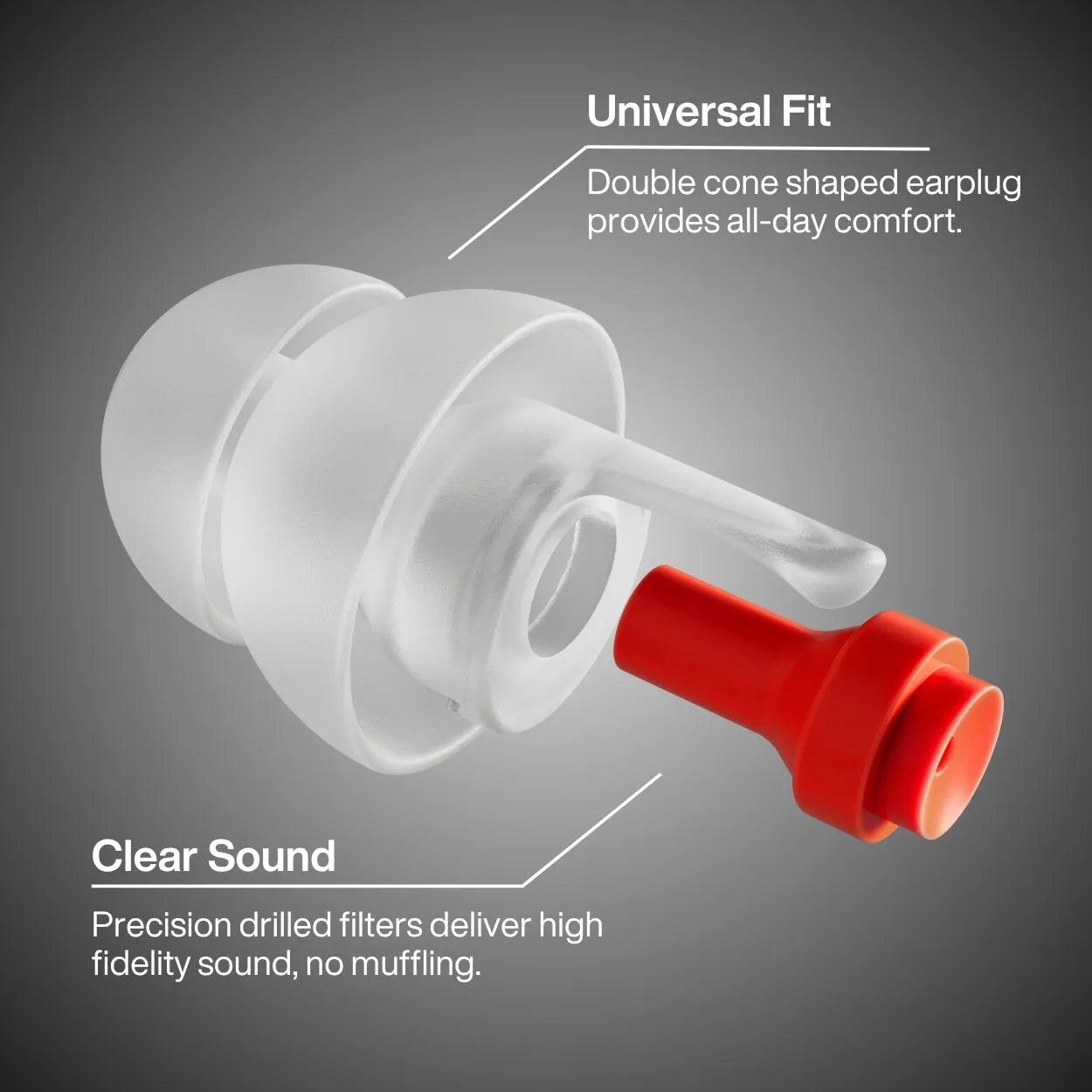 Earpeace Music øreplugger 26 dB klar lyd