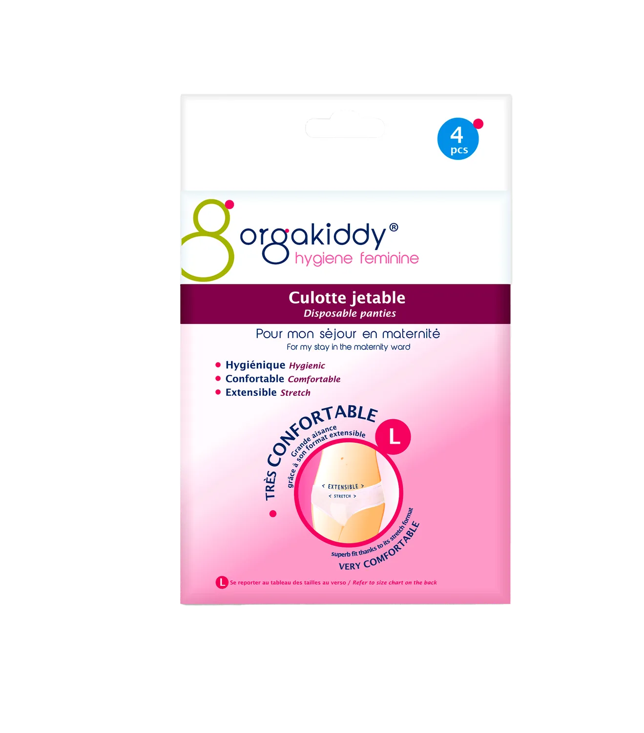 Quies Orgakiddy engangstruse 4-pakk postpartum