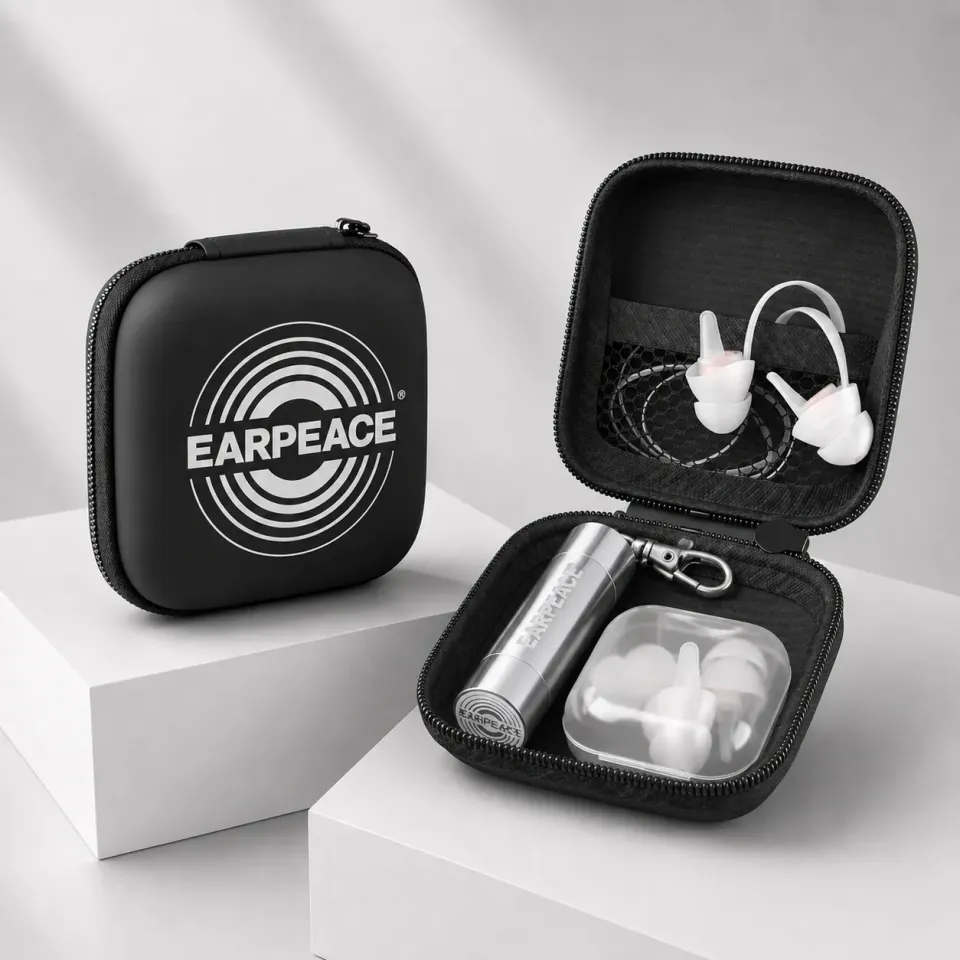 Earpeace Connector Case oppbevaringsetui svart glidelås
