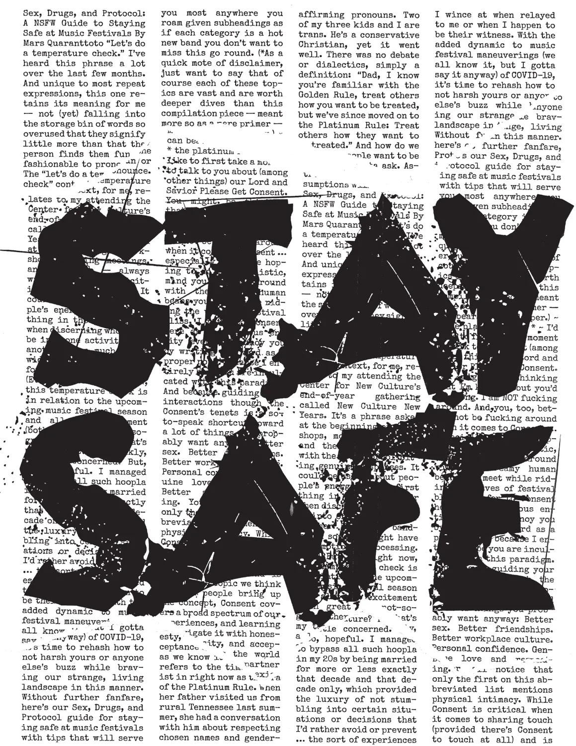 Earpeace Safe & Loud festivalguide zine